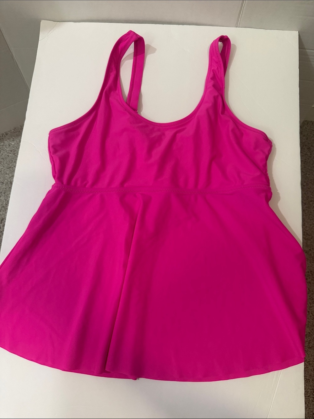 Women's Hot Pink Swim Tankini Top
